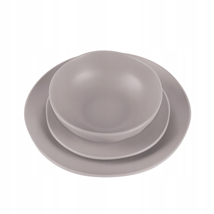 Zestaw obiadowy talerze Berlinger Haus Taupe 18 el. BH-10023
