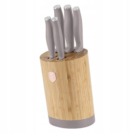 Przejdź do produktu Komplet noży w stojaku Berlinger Haus Taupe 6 el. BH-2756