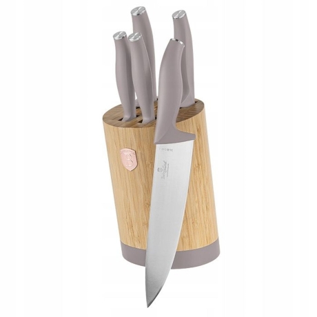 Przejdź do produktu Komplet noży w stojaku Berlinger Haus Taupe 6 el. BH-2756