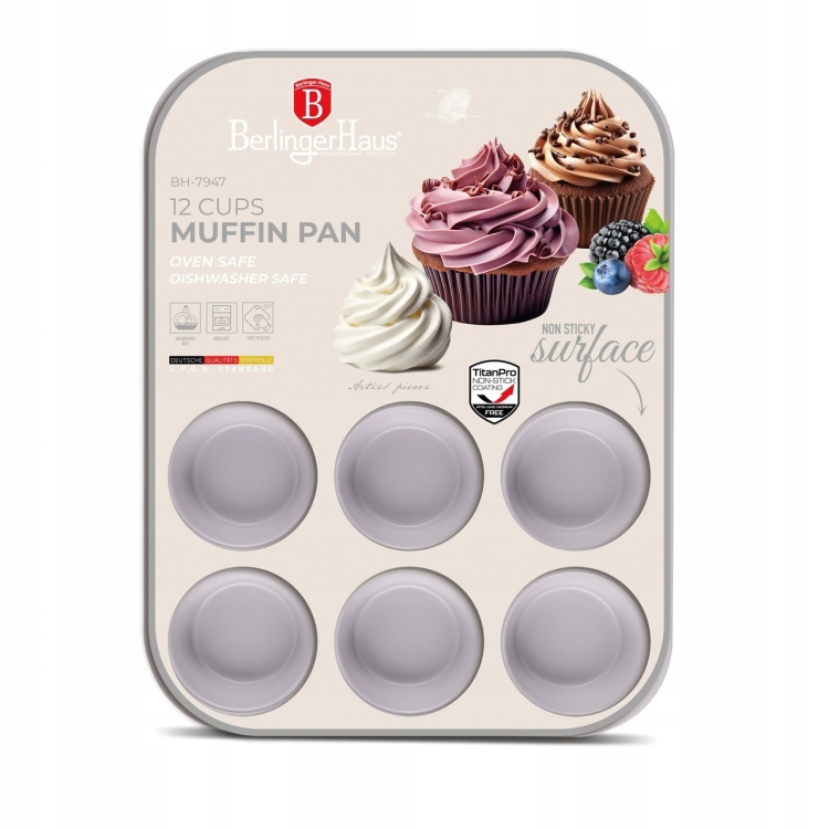 Forma do muffinek babeczek Berlinger Haus Taupe 35cm BH-7947