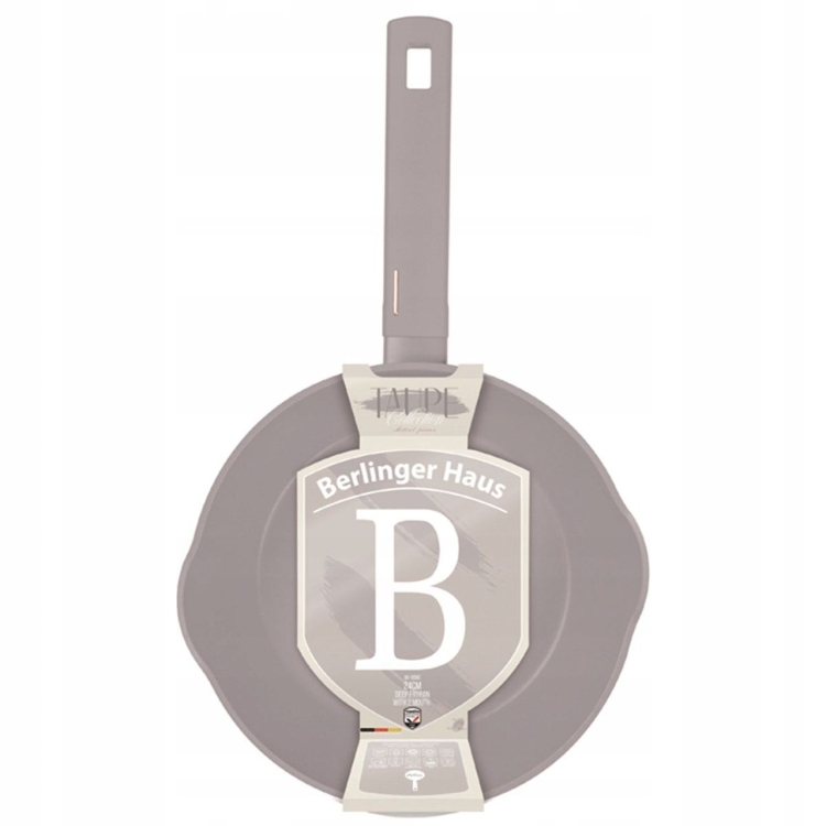 Patelnia głęboka nieprzywierająca Berlinger Haus Taupe 24cm BH-8090