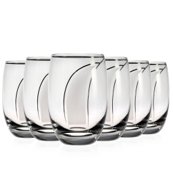 Komplet szklanek do soku wody 360 ml SATYNOWA ŁEZKA