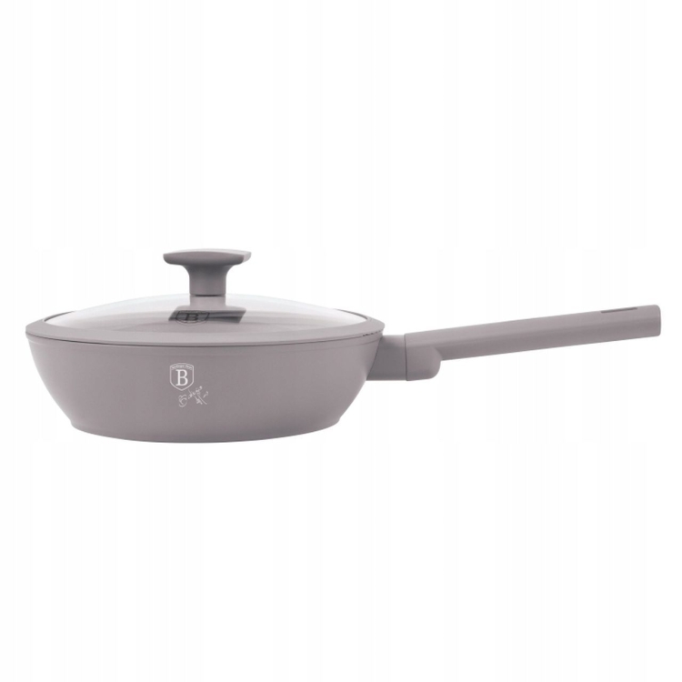 Patelnia głęboka z pokrywką Berlinger Haus Taupe 24cm BH-8092