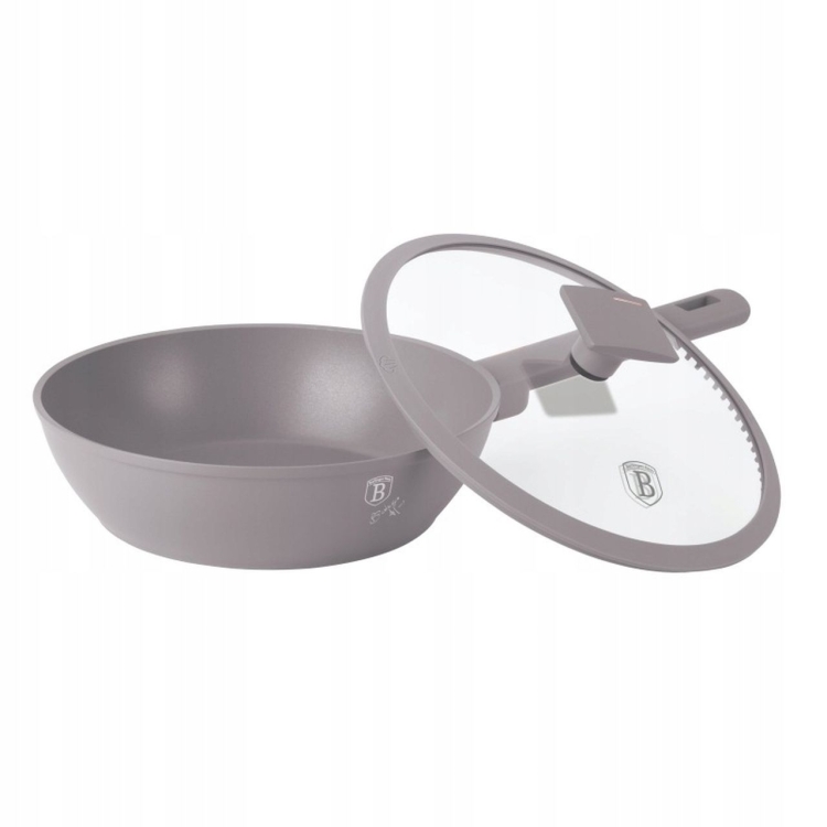 Patelnia głęboka z pokrywką Berlinger Haus Taupe 24cm BH-8092