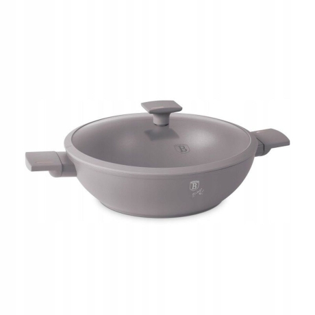 Przejdź do produktu Patelnia głęboka Wok z pokrywką Berlinger Haus Taupe 30cm BH-8095