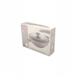 Patelnia głęboka Wok z pokrywką Berlinger Haus Taupe 30cm BH-8095