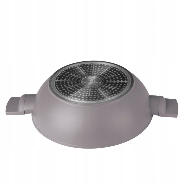 Patelnia głęboka Wok z pokrywką Berlinger Haus Taupe 30cm BH-8095