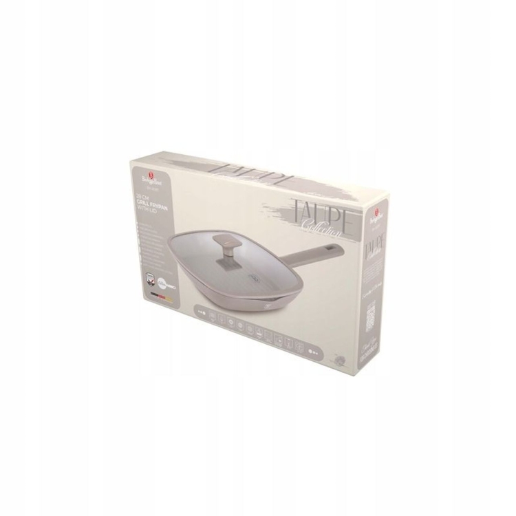Patelnia grillowa z pokrywką Berlinger Haus Taupe 28cm BH-8097