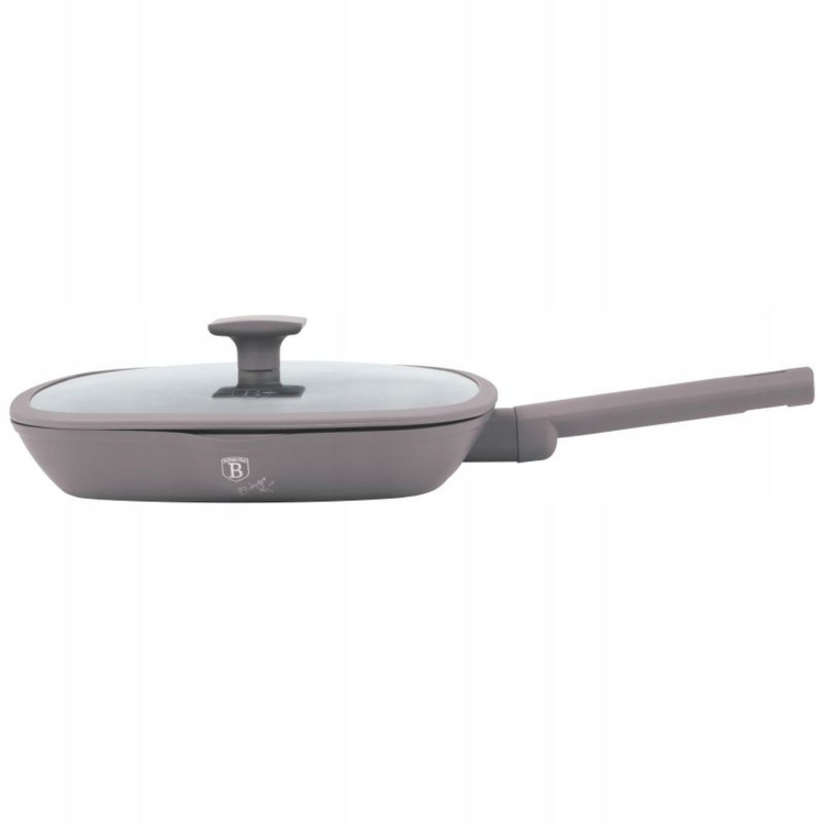 Patelnia grillowa z pokrywką Berlinger Haus Taupe 28cm BH-8097