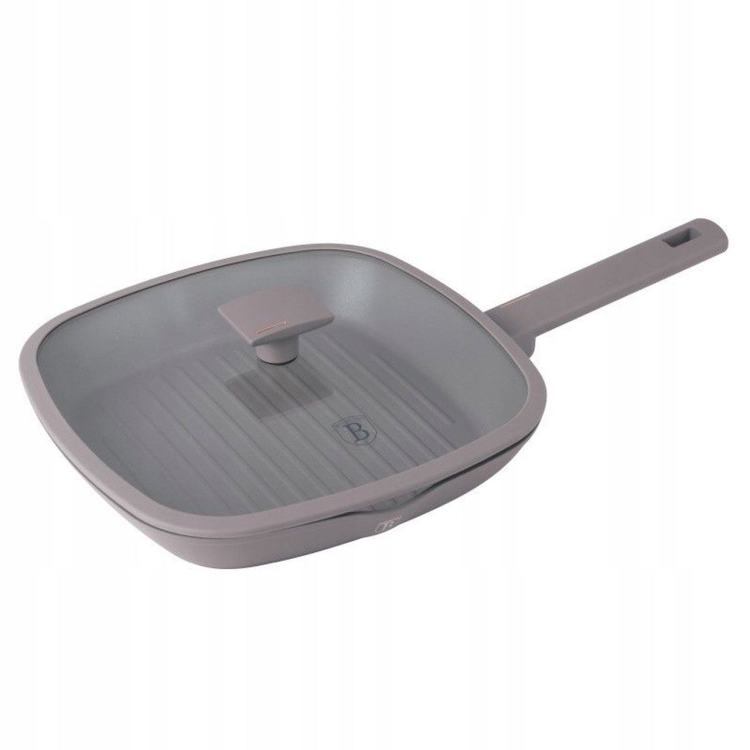 Patelnia grillowa z pokrywką Berlinger Haus Taupe 28cm BH-8097