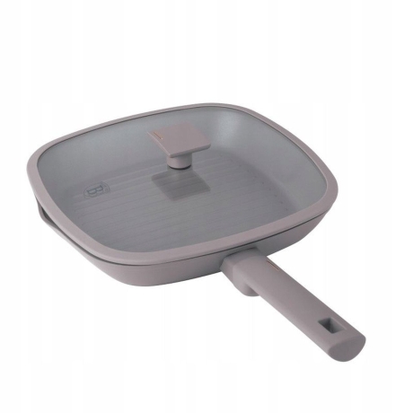 Przejdź do produktu Patelnia grillowa z pokrywką Berlinger Haus Taupe 28cm BH-8097