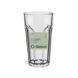Duże szklanki do napojów Glasset ALVA XXL 630/700ml 6szt + słomki szklane Vialli Design VITA