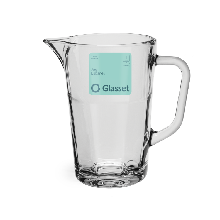 Zestaw do wody soku napojów dzbanek 1,2L+4 szklanki 260ml Trend Glass ALVA