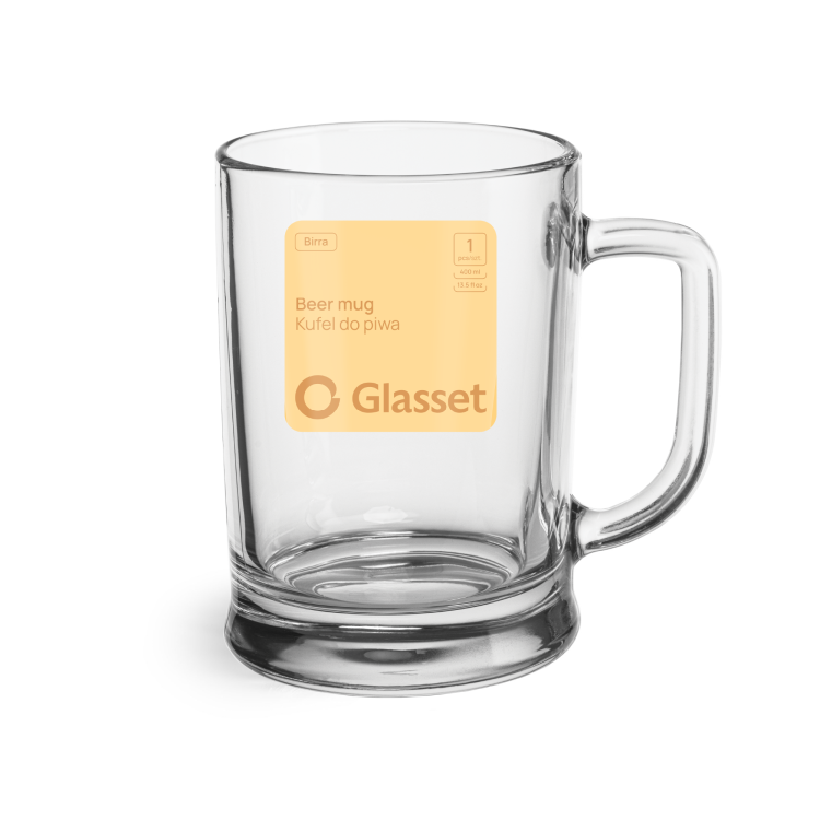 Solidne szklane kufle Trend Glass ULF z rączką do piwa | 500 / 610ml | 6 szt