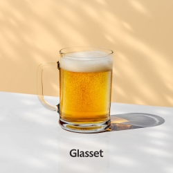 Solidne szklane kufle Trend Glass ULF z rączką do piwa | 500 / 610ml | 6 szt