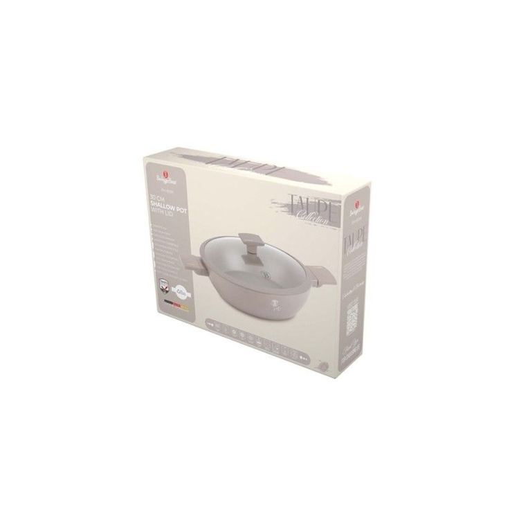 Garnek tradycyjny z pokrywką 30cm 4,5L Berlinger Haus Taupe BH-8099