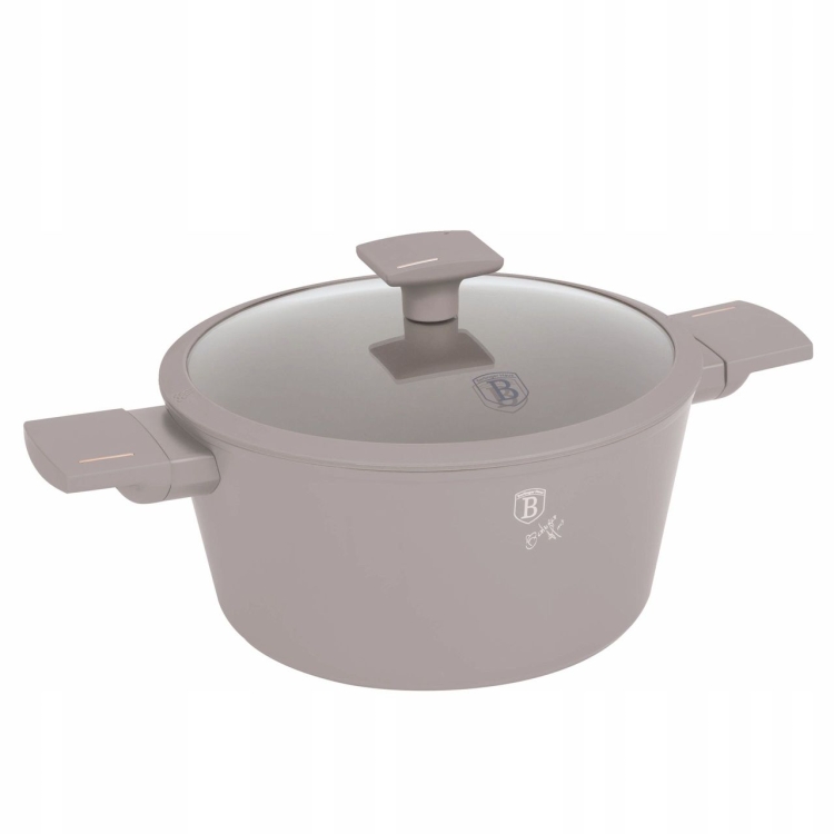 Garnek tradycyjny z pokrywką 24cm 4,1L Berlinger Haus Taupe BH-8101
