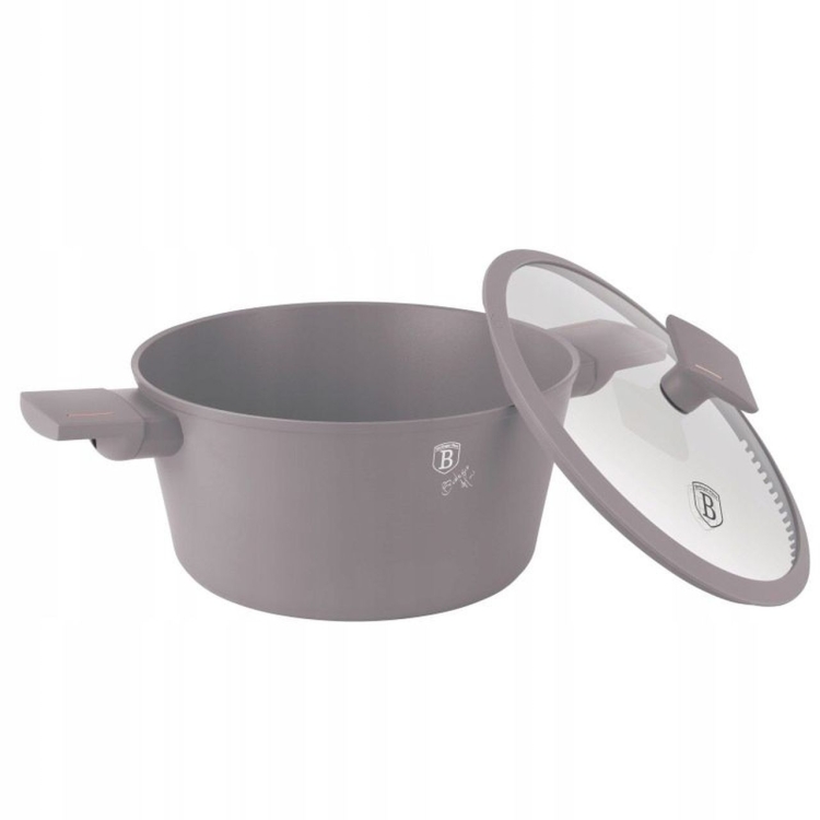 Garnek tradycyjny z pokrywką 24cm 4,1L Berlinger Haus Taupe BH-8101