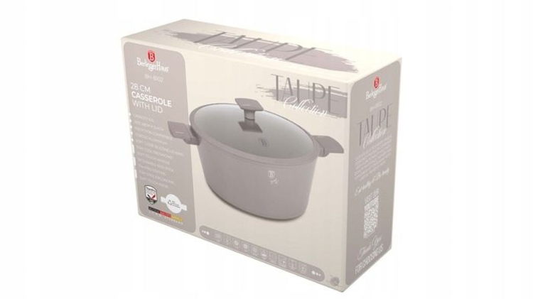 Garnek tradycyjny z pokrywką 28cm 6,1L Berlinger Haus Taupe BH-8102