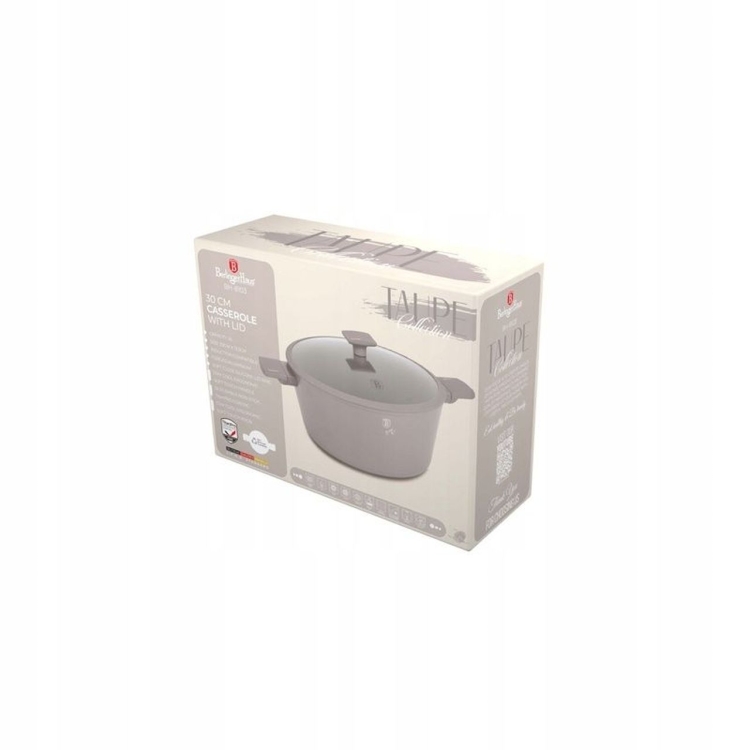 Garnek tradycyjny z pokrywką 30cm 8L Berlinger Haus Taupe BH-8103