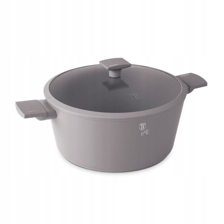 Garnek tradycyjny z pokrywką 30cm 8L Berlinger Haus Taupe BH-8103