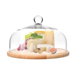 Klosz z drewnianą (bukową) deską KROSNO HOME & DECO 28,5 cm