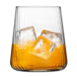 Szklanki ryflowane / karbowane z OPTYKIEM KROSNO Avant-Garde LUMI niskie do napojów 430 ml 6 szt.