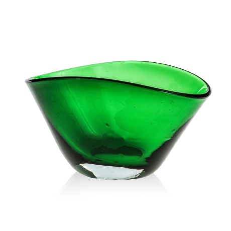 Przejdź do produktu Ekskluzywny ręcznie robiony Wazon szklany na kwiaty zielony HANDMADE 13cm - 2 GATUNEK