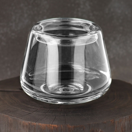 Przejdź do produktu Ekskluzywny ręcznie robiony Wazon szklany na kwiaty bezbarwny HANDMADE 14cm - 2 GATUNEK