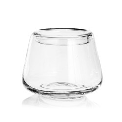 Ekskluzywny ręcznie robiony Wazon szklany na kwiaty bezbarwny HANDMADE 13cm - 2 GATUNEK