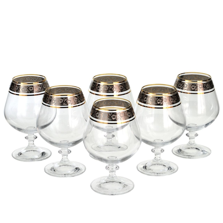 Ekskluzywne kieliszki do koniaku złoto platyna 400ml