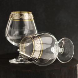Ekskluzywne kieliszki do koniaku złoto platyna 400ml