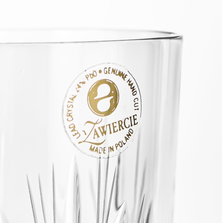 Kryształowe szklanki soft drink do soku, wody ZAWIERCIE Młynek 180 ml 6 szt.