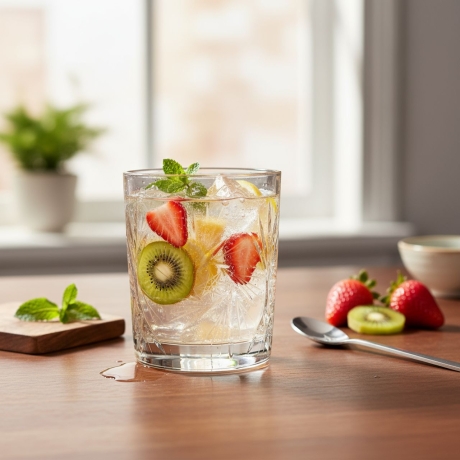 Przejdź do produktu Kryształowe szklanki soft drink do soku, wody ZAWIERCIE Młynek 180 ml 6 szt.