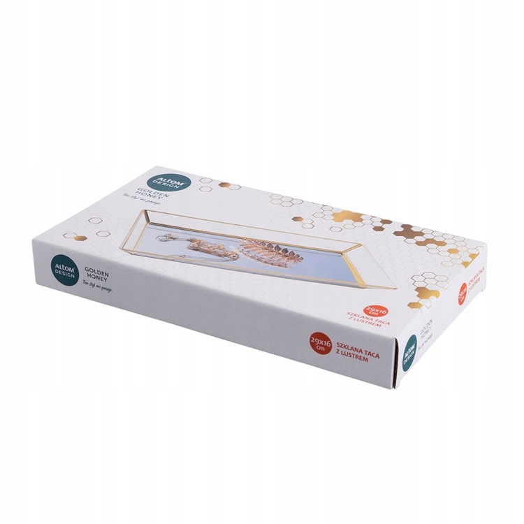 Taca z lustrem złota ozdobna Altom Design Golden Honey 29x16 cm