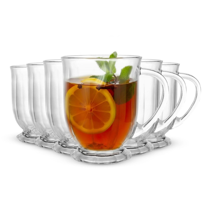 Szklanki z uchem KUBKI do kawy herbaty Altom Design SARA XXL 500 ml 6 szt.