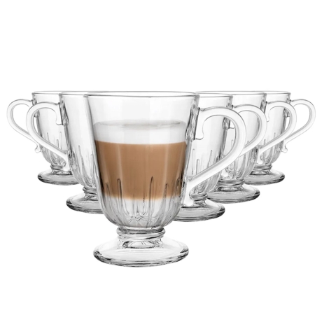 Przejdź do produktu Szklanki z uchem KUBKI do latte Altom Design SIENA PROMIENIE 320 ml 6szt