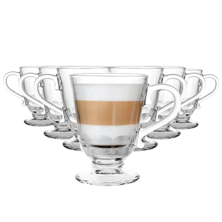 Szklanki z uchem KUBKI do latte Altom Design SIENA KORALE 320 ml 6szt