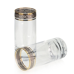 Ekskluzywne szklanki long drink złoto platyna 390ml