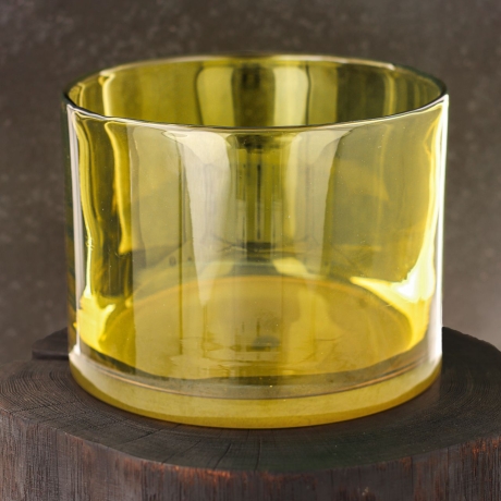 Przejdź do produktu Ekskluzywny ręcznie robiony Wazon szklany na kwiaty żółty HANDMADE 18 cm - 2 GATUNEK