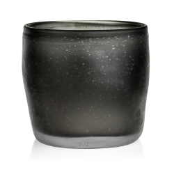 Ekskluzywny ręcznie robiony Wazon szklany na kwiaty czarny HANDMADE 21 cm