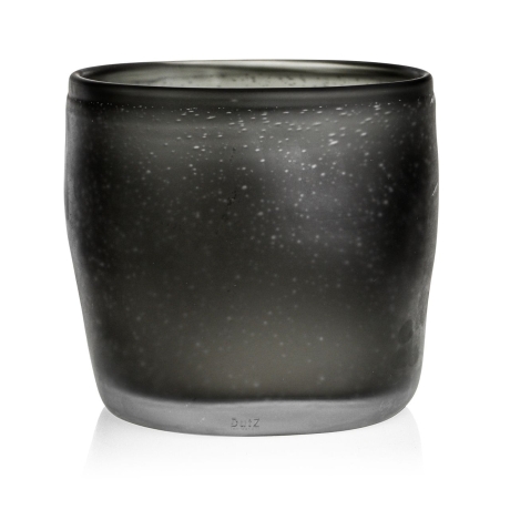 Przejdź do produktu Ekskluzywny ręcznie robiony Wazon szklany na kwiaty czarny HANDMADE 21 cm