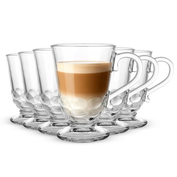 Szklanki z uchem KUBKI do latte Altom Design SIENA KORALE 320 ml 6szt