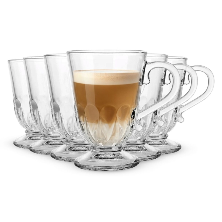 Szklanki z uchem KUBKI do latte Altom Design SIENA PAWIE PIÓRO 320 ml 6szt