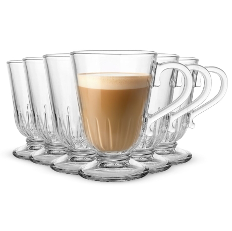 Przejdź do produktu Szklanki z uchem KUBKI do latte Altom Design SIENA PROMIENIE 320 ml 6szt