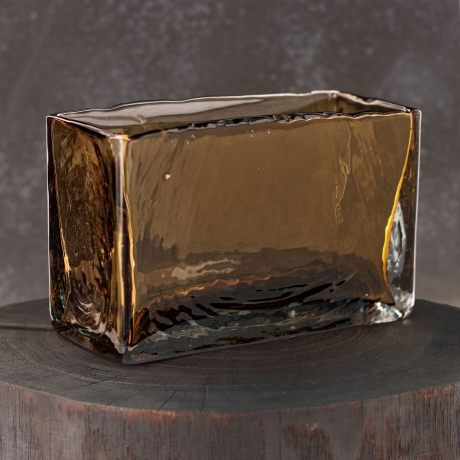 Przejdź do produktu Ekskluzywny ręcznie robiony Wazon szklany na kwiaty pomarańczowy HANDMADE 14 cm - 2 GATUNEK