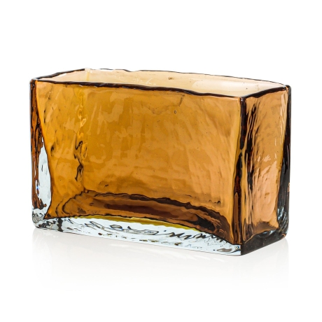 Przejdź do produktu Ekskluzywny ręcznie robiony Wazon szklany na kwiaty pomarańczowy HANDMADE 14 cm - 2 GATUNEK