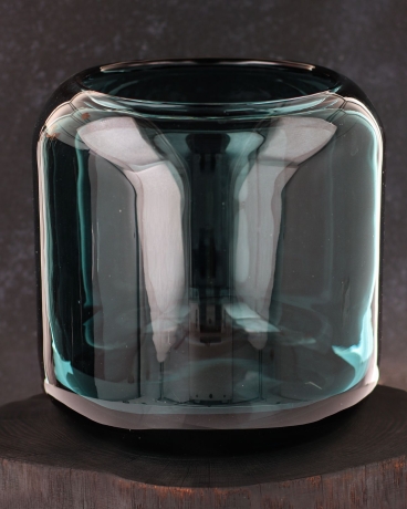 Przejdź do produktu Ekskluzywny ręcznie robiony Wazon szklany na kwiaty zielony HANDMADE 23 cm - 2 GATUNEK