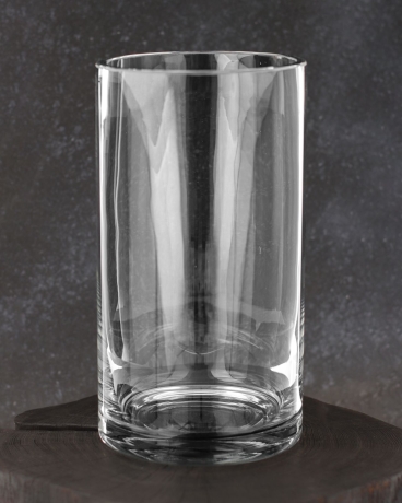 Przejdź do produktu Ekskluzywny ręcznie robiony Wazon szklany na kwiaty bezbarwny HANDMADE 29 cm