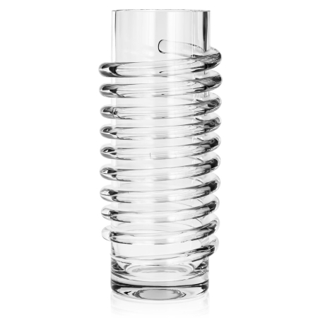 Przejdź do produktu Ekskluzywny ręcznie robiony Wazon szklany na kwiaty bezbarwny HANDMADE 34 cm - 2 GATUNEK